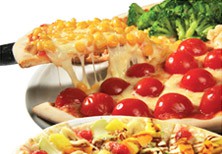 Дизайн световых панелей меню сети кафе фастфуд «Пицца Миа».
