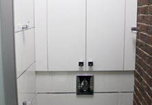 Сантехнический шкаф в санузел лофт встроенный