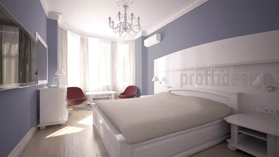 дизайн интерьера спальни, 3д-визуализация спальни